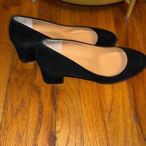 EUC Faux SUEDE J Crew Chunky Heeled Shoes